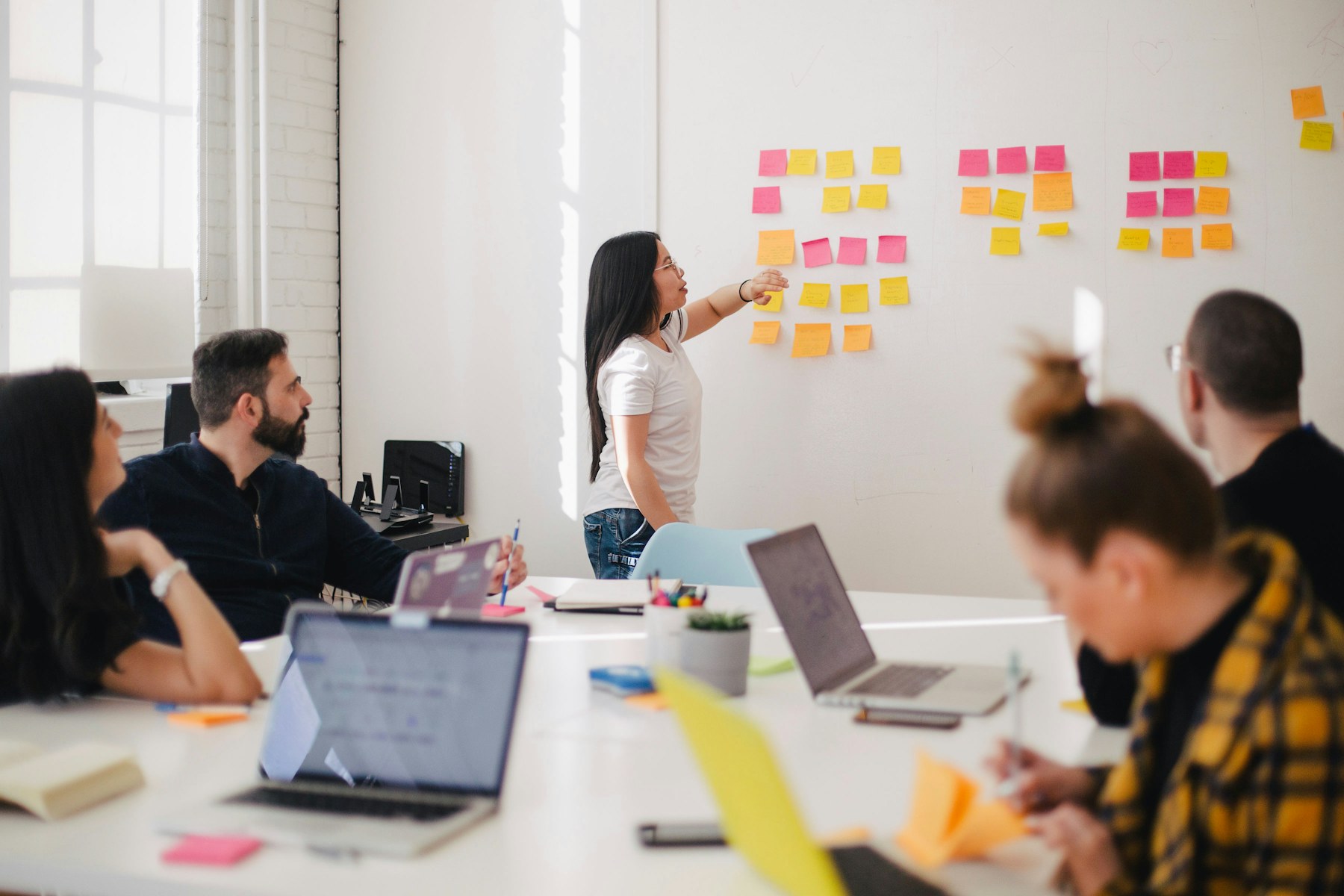 Team bei der gemeinsamen Analyse eines Geschäftsprozesses